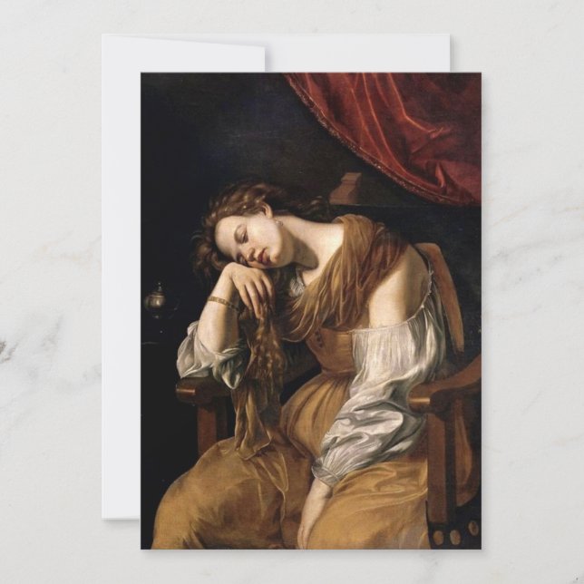 Convites Artemisia Gentileschi - Artemísia Mary Magdalene (Frente)