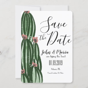 Convites Artes Caprichosas de Cactus Salve a Data