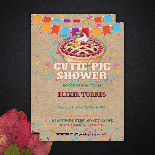 Convites Artesanato Festivo, Chá de fraldas do Festa de Piz (Criador carregado)