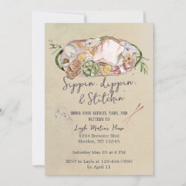 Convites Artesanato Night Knitting Party