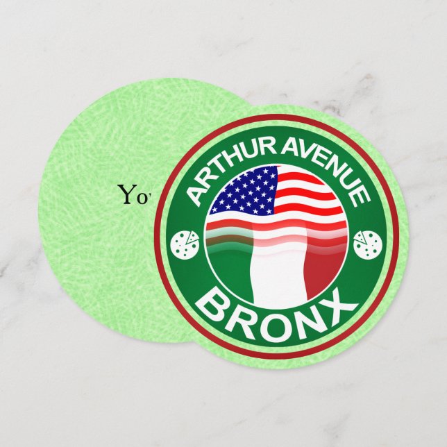 Convites Arthur Ave Bronx - Convidados Americanos Italianos (Frente/Verso)