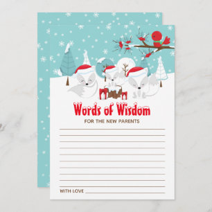 Convites Artic Foxes Christmas Woodland Words of Wisdom