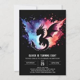 Convites Artisan Dragon Birthday Editável