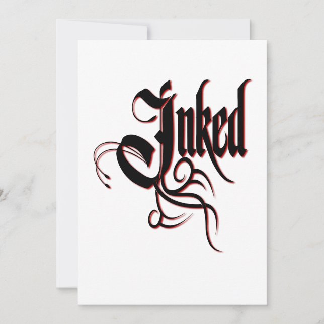 Convites Artista de Tatuagem Incrível e Lover (Frente)