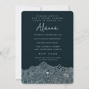 Convites Artista Único da Cena de Jardim Aniversário do Céu