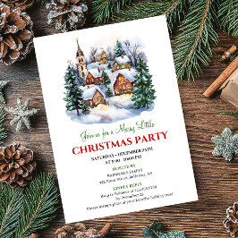 Convites Artistic minimalist Christmas scene holiday invite