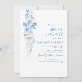 Convites ArtsApp H2 Rosas azuis empoeirados Folhagem verde