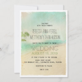 Convites Artsy Retro Vintage Peaceful Beach Wedites