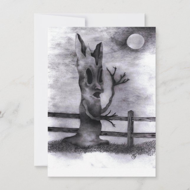 Convites "Árvore Assustadora" (Frente)