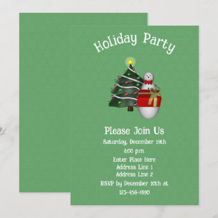 Convites Árvore Bonita de Neve Presente Feriado de Natal