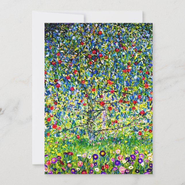 Convites Árvore da Apple Gustav Klimt (Frente)