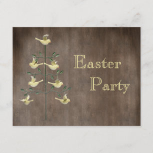 Convites Árvore da páscoa do vintage & partido rústicos 