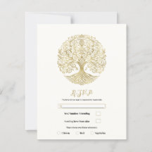Árvore da Vida Creme Ouro Resposta Casamento Celta