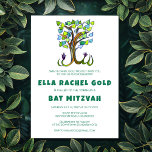 Convites Árvore da Vida do Bar Personalizado Bat Mitzvah<br><div class="desc">Cartão perfeito para anunciar um morcego mitzvah, bar mitzvah ou outra celebração judaica! A mão fez arte para você. TOTALMENTE PERSONALIZÁVEL! Clique em "Personalizar" acima para editar o texto. Clique em "editar usando a ferramenta design" para ajustar as fontes, cores e posicionamentos e para excluir o design traseiro, se preferir...</div>