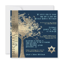 Árvore da vida Dourada e Bar Azul Mitzvah