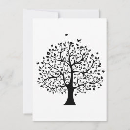 Convites Árvore da vida em preto e branco