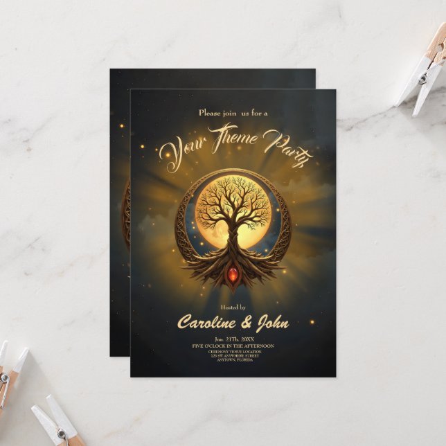 Convites Árvore da Vida – Iluminação ao Luar (Frente/Verso In Situ)