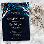 Convites Árvore da Vida Stars Watercolor Bat Bar Mitzvah<br><div class="desc">Cartão perfeito para anunciar um morcego mitzvah, bar mitzvah ou outra celebração judaica! Mão fez arte para você! TOTALMENTE PERSONALIZÁVEL! Clique em "Personalizar" acima para editar o texto. Clique em "editar usando a ferramenta design" para ajustar as fontes, cores e posicionamentos e para excluir o design de aquarela traseira, se...</div>