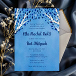 Convites Árvore da Vida Stars Watercolor Bat Bar Mitzvah<br><div class="desc">Cartão perfeito para anunciar um morcego mitzvah, bar mitzvah ou outra celebração judaica! Mão fez arte para você! TOTALMENTE PERSONALIZÁVEL! Clique em "Personalizar" acima para editar o texto. Clique em "editar usando a ferramenta design" para ajustar as fontes, cores e posicionamentos e para excluir o design de aquarela traseira, se...</div>