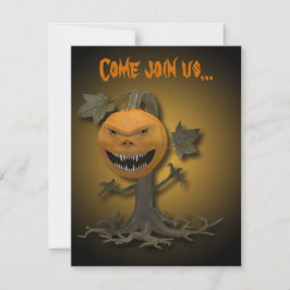 Convites Árvore de Abóbora Feliz Halloween