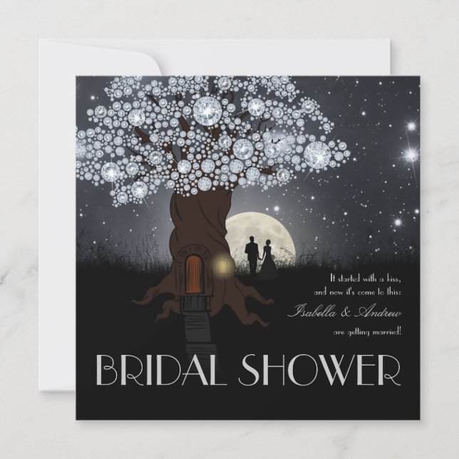 Convites Árvore de Amor Diamond (Frente)