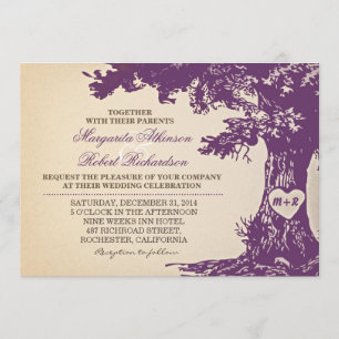 Convites Árvore de Carvalho Roxo
