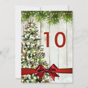 Convites Árvore de Casamento de Natal, Luzes e Símbolo de M