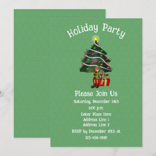 Convites Árvore de Elfo Whimsical presente no Natal