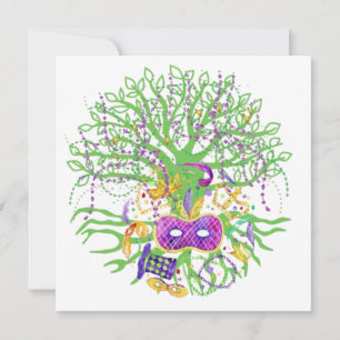 Convites árvore de Mardi gras