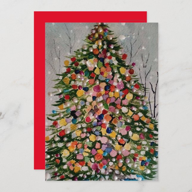 CONVITES ÁRVORE DE NATAL (Frente/Verso)