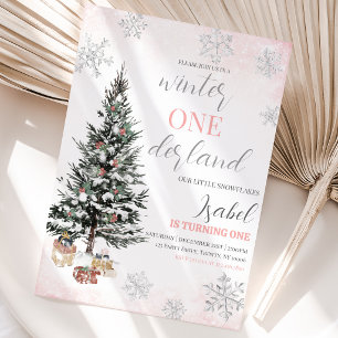 Convites Árvore de Natal Aniversário Winter Onderland