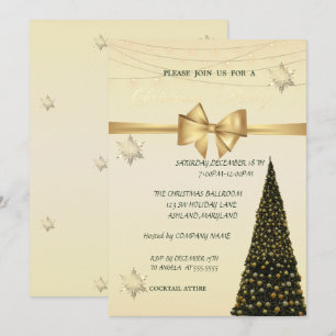 Convites Árvore de Natal,Arco Dourado,Festa de Natal da Co