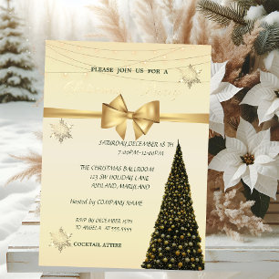 Convites Árvore de Natal, Arco Dourado, Festa de Natal da E