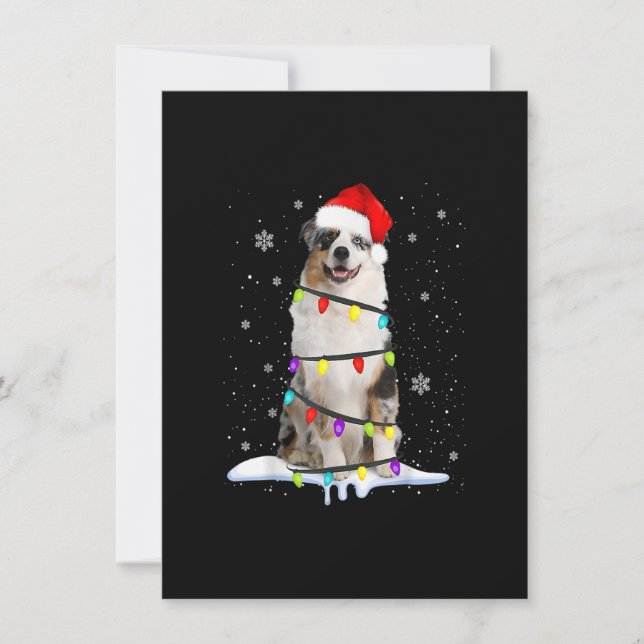 Convites Árvore de Natal Australiana Light Aussie Xm (Frente)