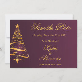 Convites Árvore de Natal Chic e Elegante para Casamento Sav