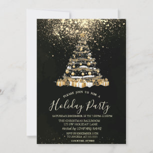 Convites Árvore de Natal com Confetes Festa de Natal