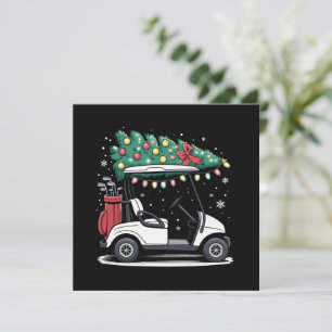 Convites Árvore de Natal de Golf Carrinho Luz de Natal Xmas