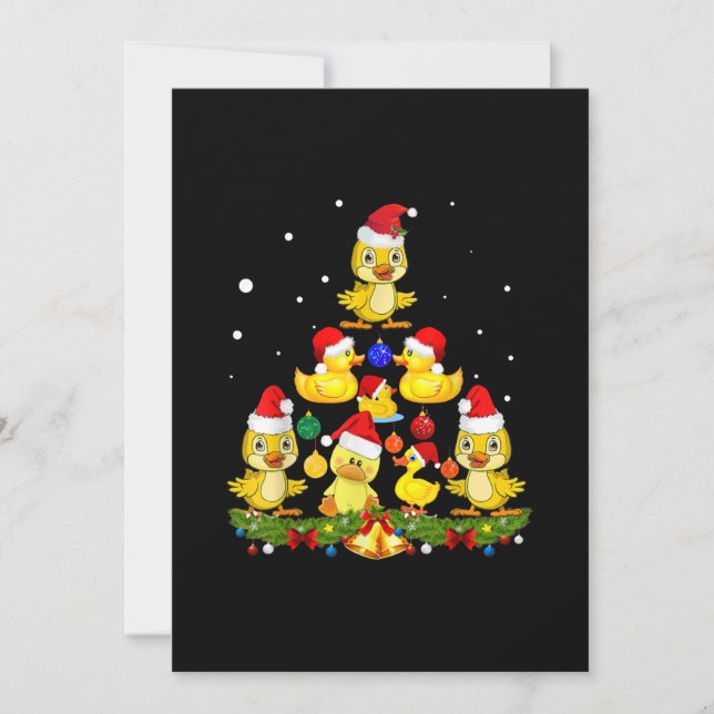 Convites Árvore de Natal de Pato (Frente)