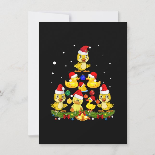 Convites Árvore de Natal de Pato (Frente)