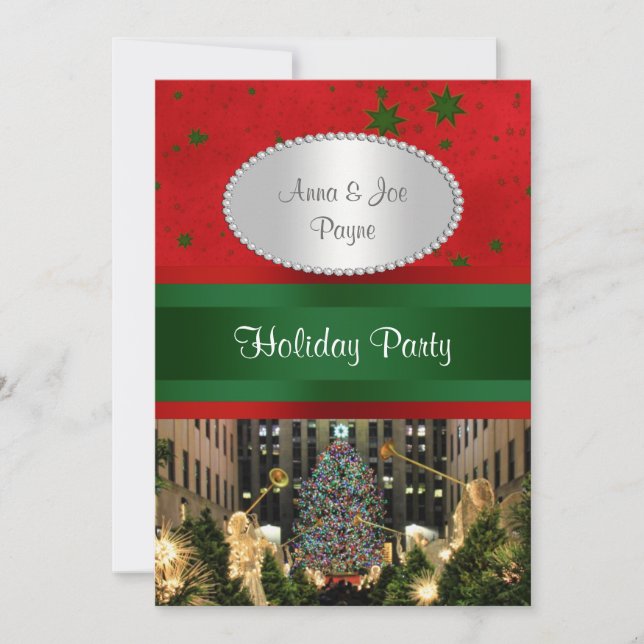 Convites Árvore de Natal do Rockefeller Center, Red Grn Sta (Frente)