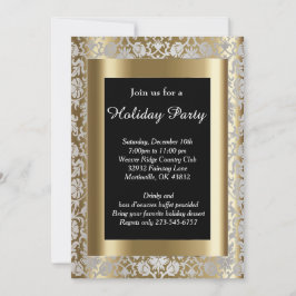 Convites Árvore de Natal Dourada e prata