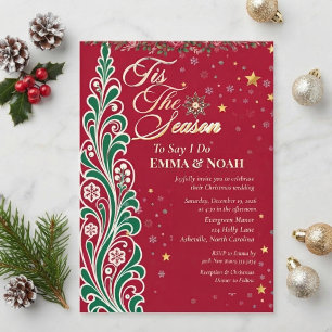 Convites Árvore de Natal, É a Época de Dizer Sim Casamento