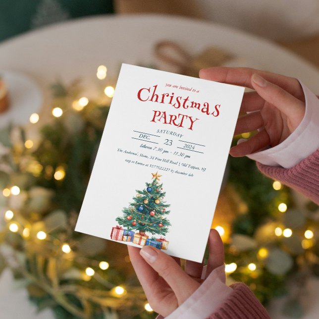 Convites Árvore De Natal E Apresenta Festa De Natal (Criador carregado)