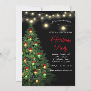 Convites Árvore de Natal elegante festiva Luzes