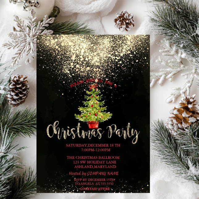 Convites Árvore de Natal, Festa de Natal da Empresa Confett (Criador carregado)
