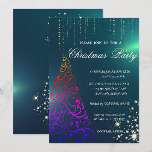 Convites Árvore de Natal,Festa de Natal da Empresa Verde