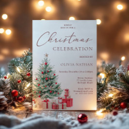 Convites Árvore de Natal Festiva e Apresenta Festa de Natal