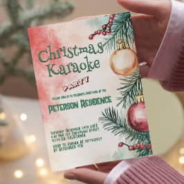 Convites Árvore de Natal I Christmas Karaoke Party