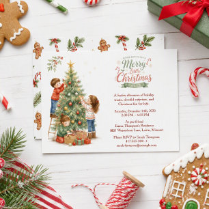 Convites Árvore de Natal Infantil Festa 