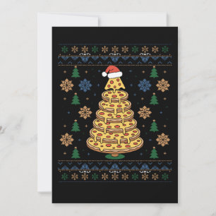 Convites Árvore de Natal Pizza Santa Chapéu Suéter Feio Nat